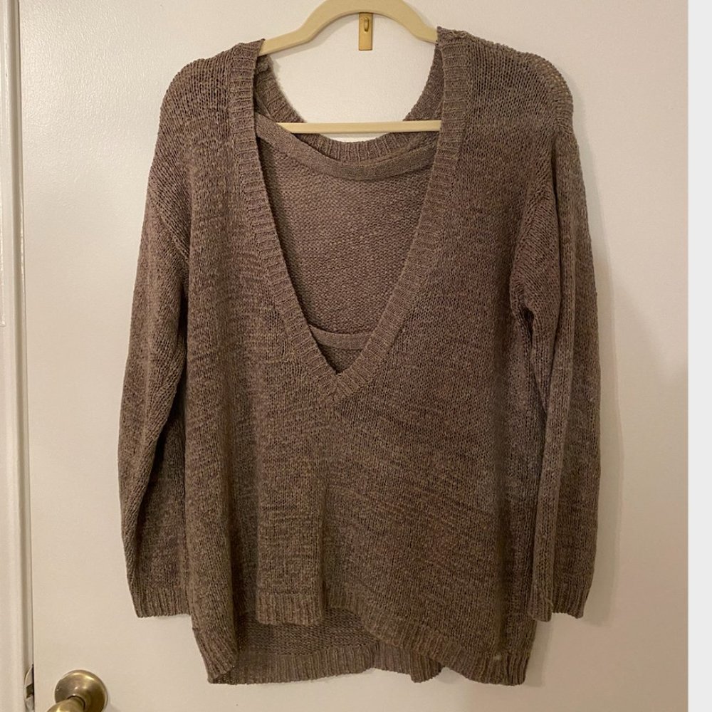 Open back sweater